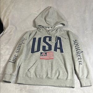 Simply Southern USA Gray Hoodie